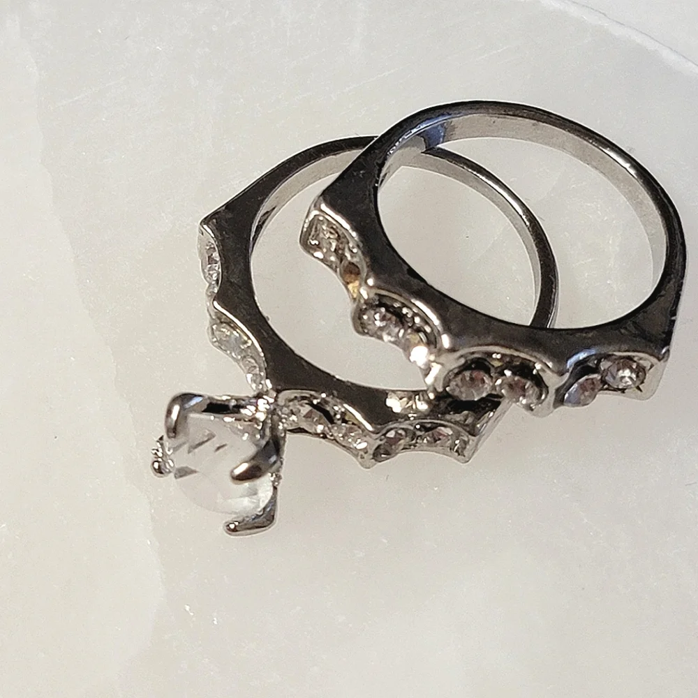 Fashion Rings Faux Bridal Set